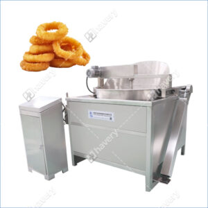 commercial onion rings batch deep frying machine for sale