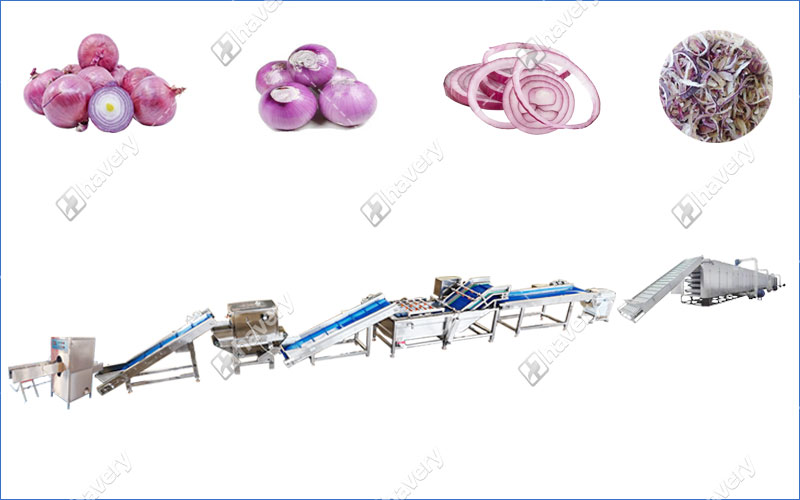 dehydrated onion flake prodcessing line
