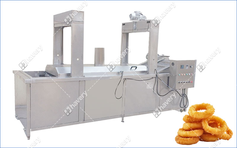 onion ring frying machine